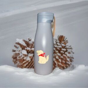 NWT Starbucks x MiiR 2025 Holiday Dark Grey Puppy SS Bottle Tumbler - 14 oz